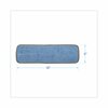 Boardwalk 18 in x 5 in Mop, Hook-and-Loop Connection, Blue, Microfiber, PK12 BWKMFM185BCFDZ